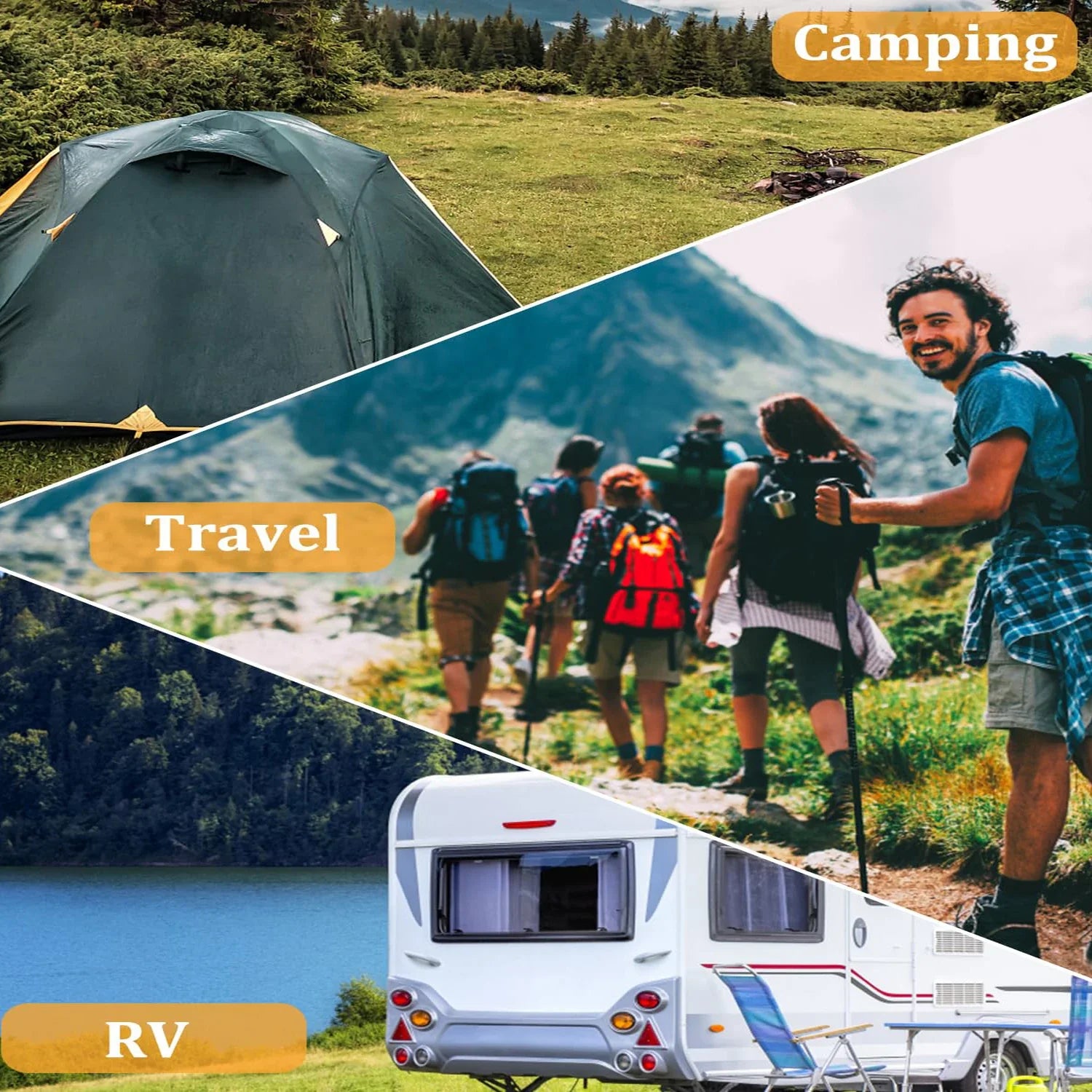 TrekLine | Reise-Wäscheleine | 10 m Seil | Tragbar & wetterfest | Für Camping, Balkon & Urlaub