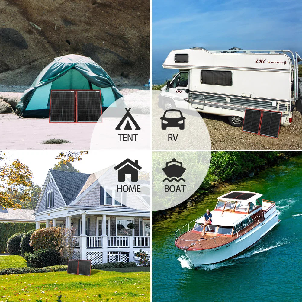 SunVoyager Fold 100W | Tragbares Solarpanel | Hohe Effizienz | Mit Laderegler | Für Camping & Outdoor
