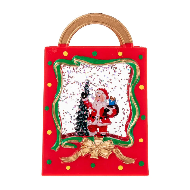 Weihnachtliche Schneekugel-Lampe | LED-Wasserkugel mit wirbelndem Schnee | Festliche Beleuchtung & dekorative Geschenkbox | Lunavine