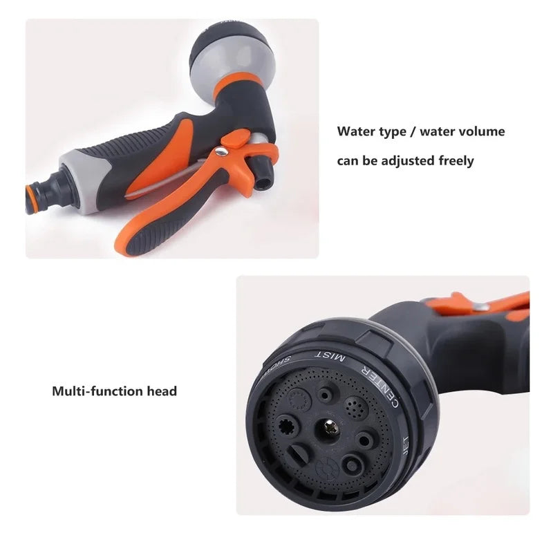 JetPro | Multifunktionale Sprühdüse | 8 Sprühmodi | Für Garten, Auto & Haushalt