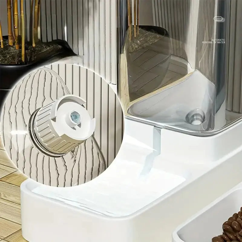 PetFlow Plus | Futter- und Wasserspender | Automatisch & Stromfrei | BPA-frei