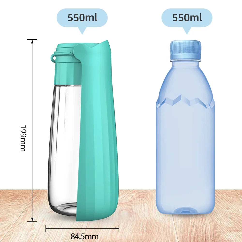 Furrivo SipFold | Faltbare Wasserflasche | Mit Trinkschale | Für Hunde & Katzen | Unterwegs & Auslaufsicher