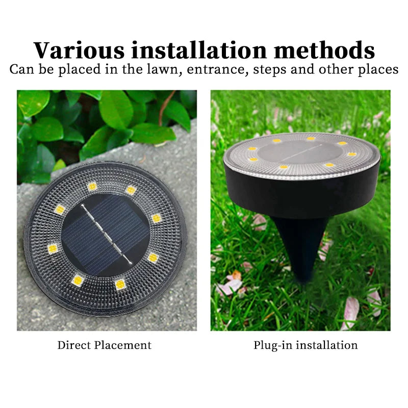 Terraluna Solar Bodenleuchte | Edelstahl | IP68 Schutz | 8 LEDs