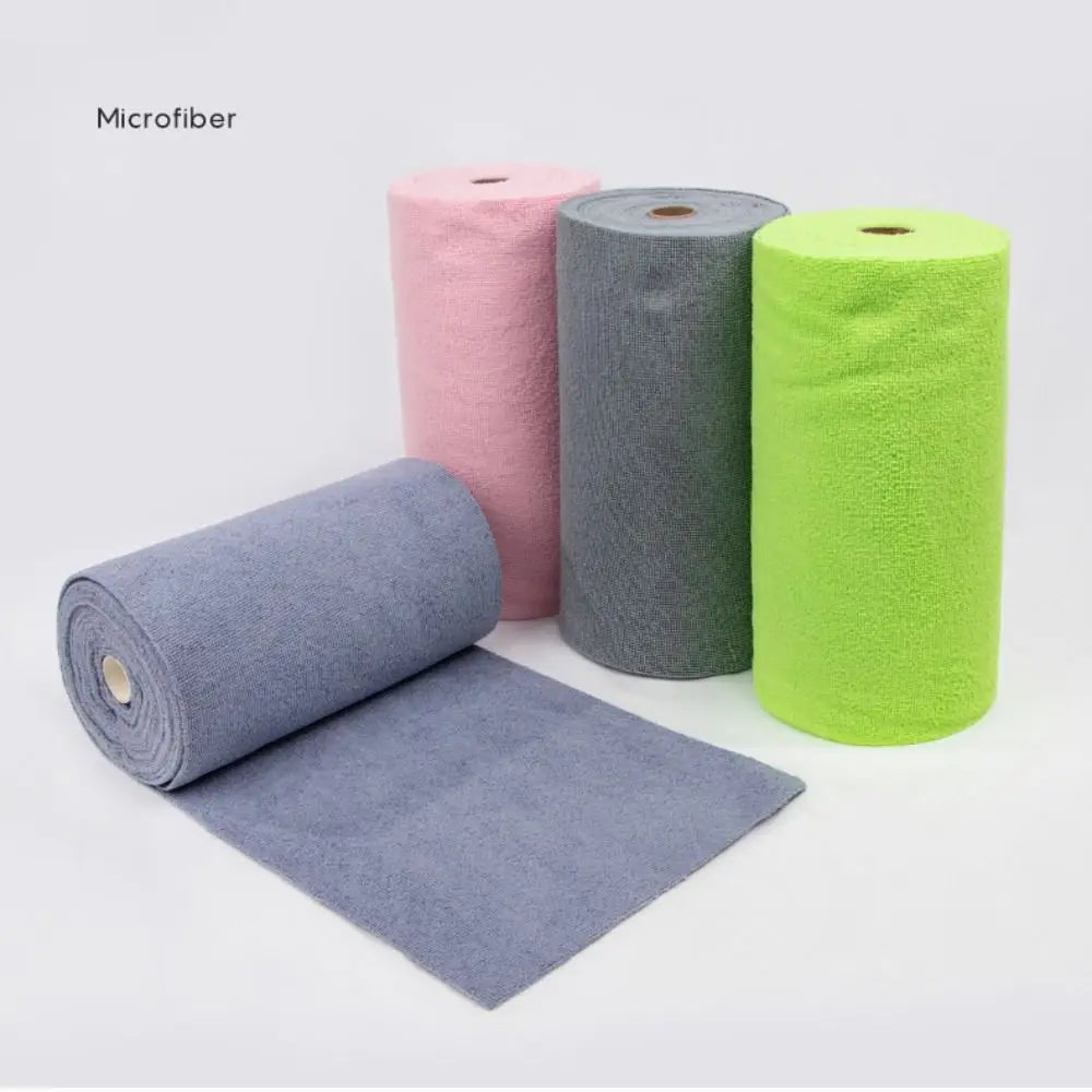 EcoTissu Rolle | Mikrofasertücher Wiederverwendbar | 20 Blatt | Waschbar & Fusselfrei