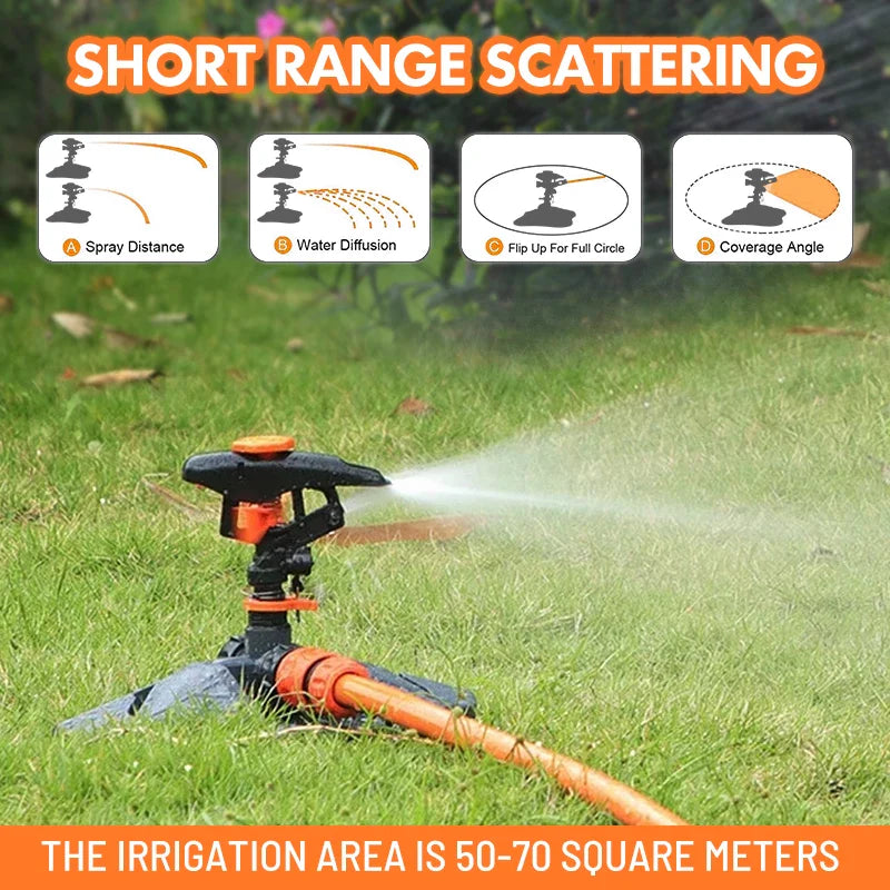 HydroJet Sprinkler | Automatische Rotation | Hydraulisch Betrieben | Einstellbare Sprühfläche