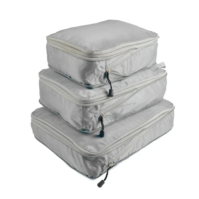 PackMate | Kompressions-Reiseset | Platzsparend & Organisiert | Atmungsaktive Mesh-Taschen