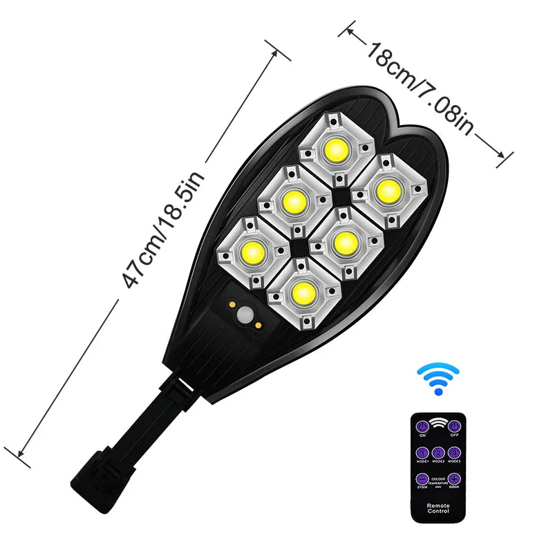 Luxora Solarleuchte | COB-LEDs | 3 Beleuchtungsmodi | Wetterfest | Fernbedienung