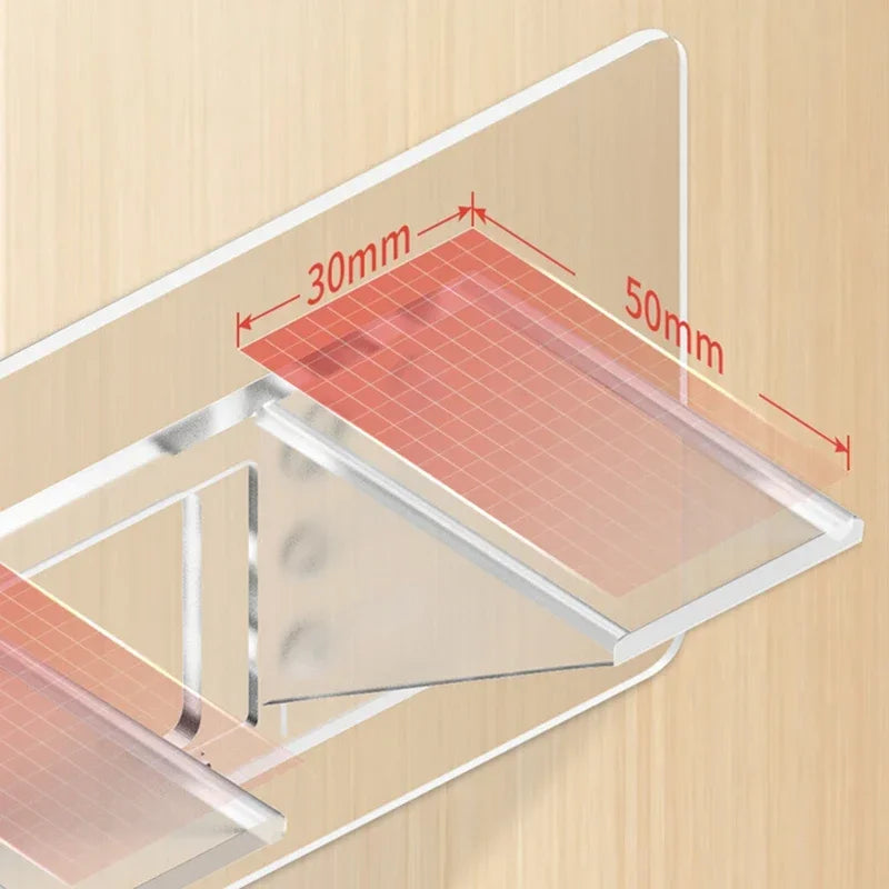 OrdiFlex Halter | Transparent & Werkzeugfrei | Ordnung für Schrank & Regal | Ohne Bohren