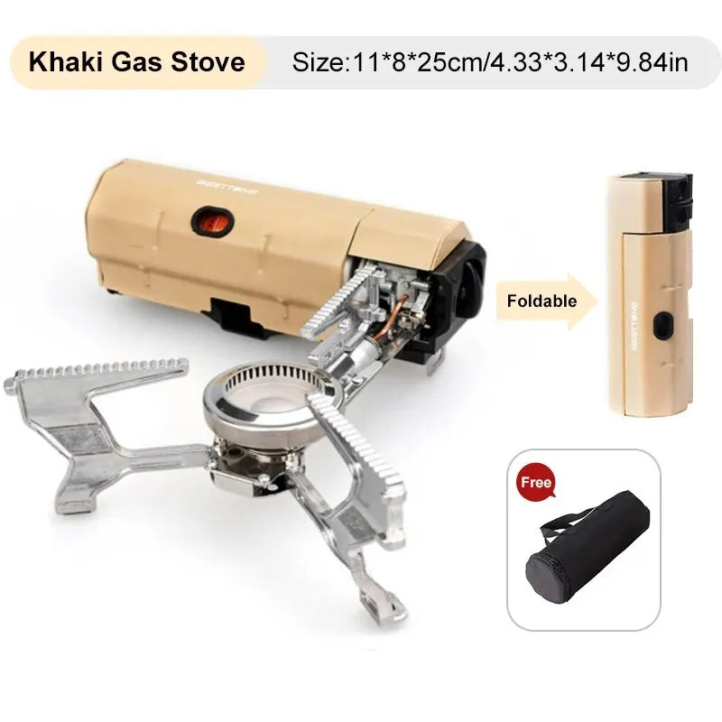 TRAVO FlexCook 2670W Camping Gaskocher | Faltbar & Kompakt | Robustes Edelstahlgehäuse | Schnelles Kochen