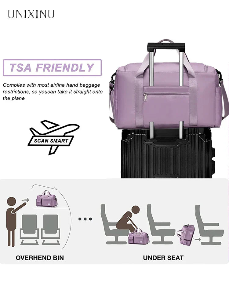 Veyora WeekAir | All-in-One Reisetasche | Trolley-Schlaufe & Schuhfach | 35L