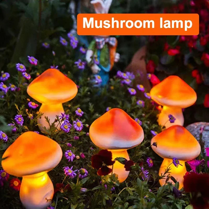 GlowShroom | 3er-Set Solar-Pilzleuchten | Warmweißes LED-Licht | Für Garten, Terrasse & Hochzeiten