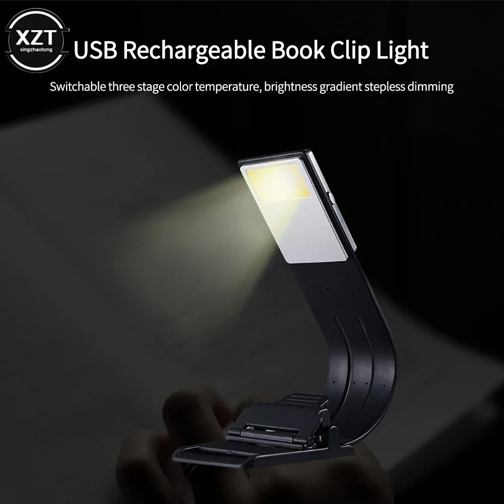 LightEase | LED Leselampe USB | Flexibel & Dimmbar | Für Bücher eReader Reisen