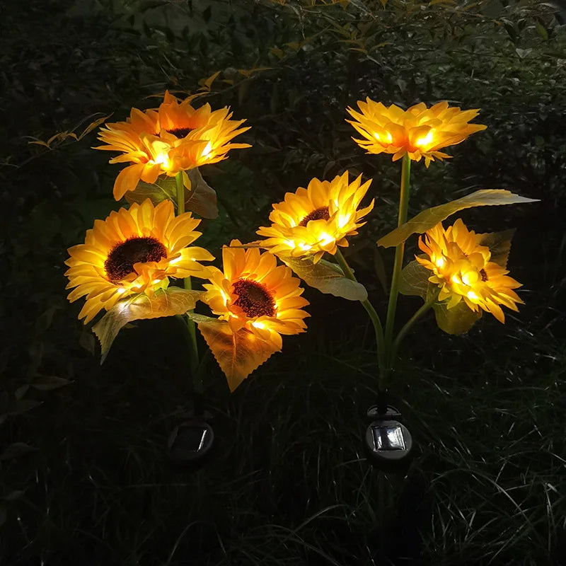 SunBloom Solar Gartenleuchte | Sonnenblumen Design | Automatisch & Wetterfest | Für Garten & Balkon