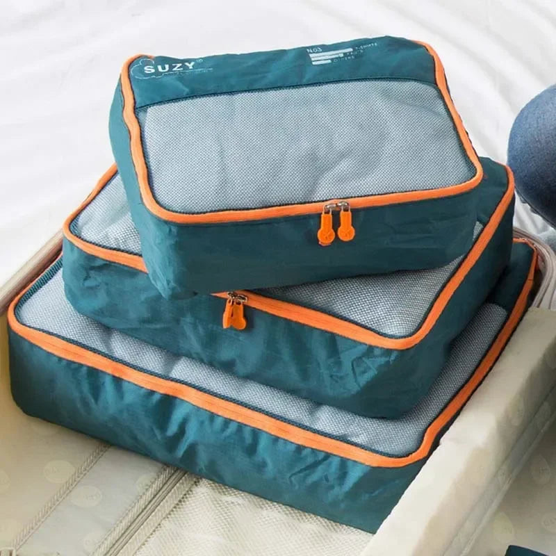 TravelEase Organizer Set | 7-teilig | Platzsparend | Wasserabweisend