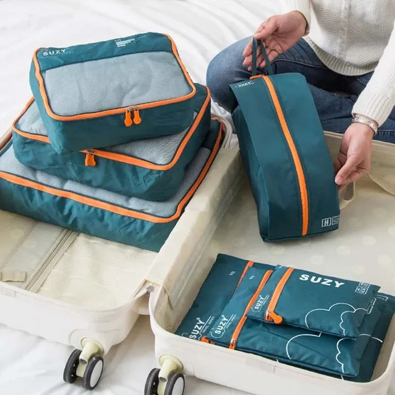 TravelEase Organizer Set | 7-teilig | Platzsparend | Wasserabweisend