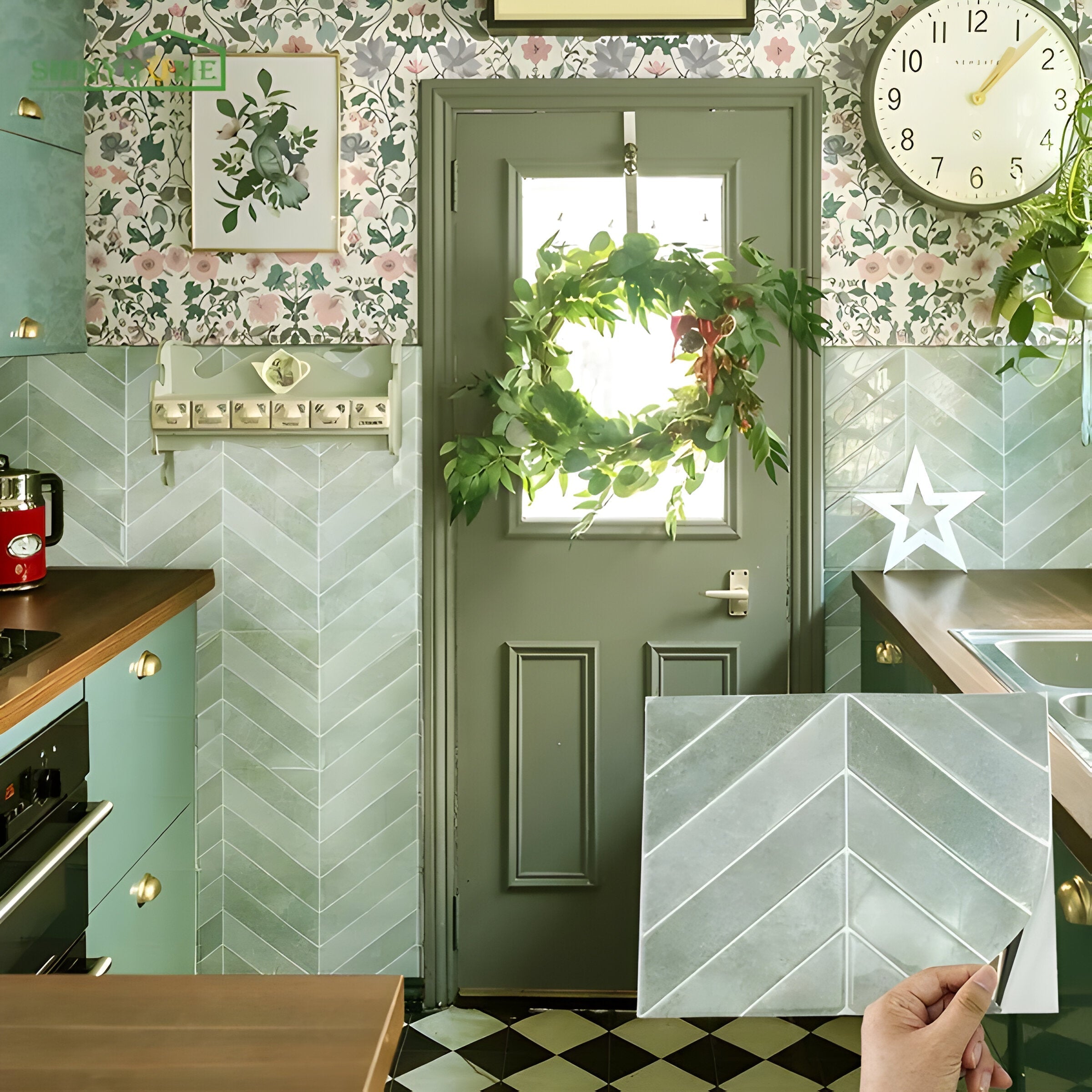 WallMagic 3D Tiles | Selbstklebende Wandfliesen | Modern & Feuchtigkeitsbeständig | Für Bad & Küche