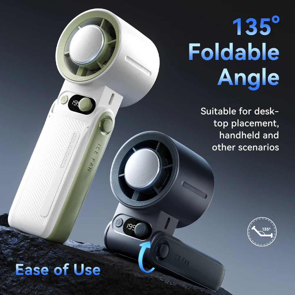Frozano CoolFlex | 3-in-1 Ventilator | Tragbar & Halsfreundlich | LED-Display | Bis 25 Std Laufzeit