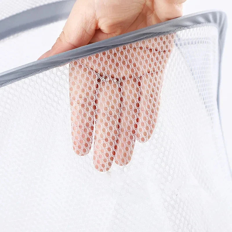 HangFold Wäschekorb | Wandhängend & Faltbar | Atmungsaktiv & Tragbar | 30×18×40 cm