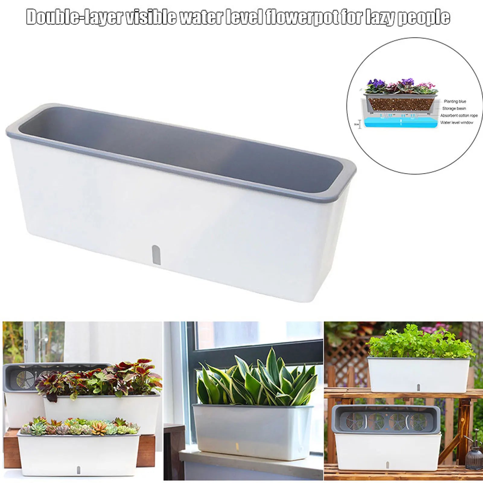 PlantCare Pro | Selbstbewässernder Pflanztopf | Mit Wasserstandsanzeige | Für Zimmerpflanzen