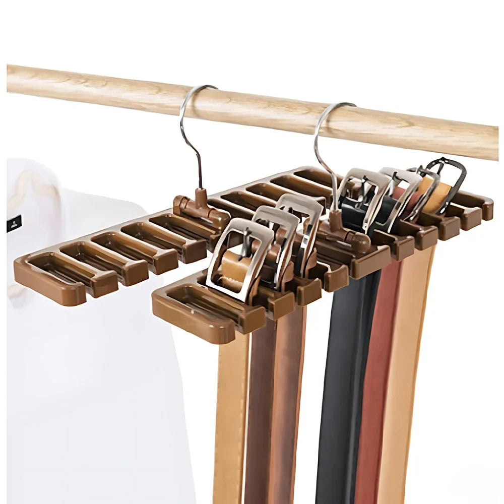 Stylao Gürtel- & Schal-Organizer | Drehbar & Platzsparend | Multifunktional für Accessoires
