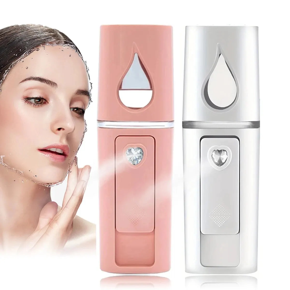 DermaLuxe HydroSense | Nano-Gesichtsbefeuchter | Feuchtigkeitsmessung & USB-aufladbar | Für Frische & Gepflegte Haut Unterwegs