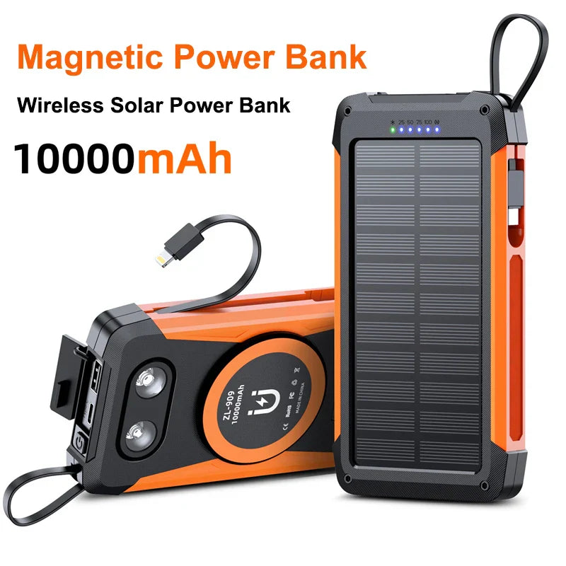SolarMax Charge | Powerbank mit Solarpanel | Magnetisches Wireless Charging