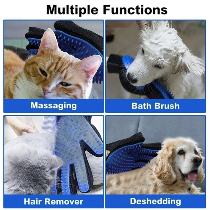 FellGlow Pflegehandschuh | Natürliche Massagefunktion | Für Hunde & Katzen | Entfernt Haare & Schmutz