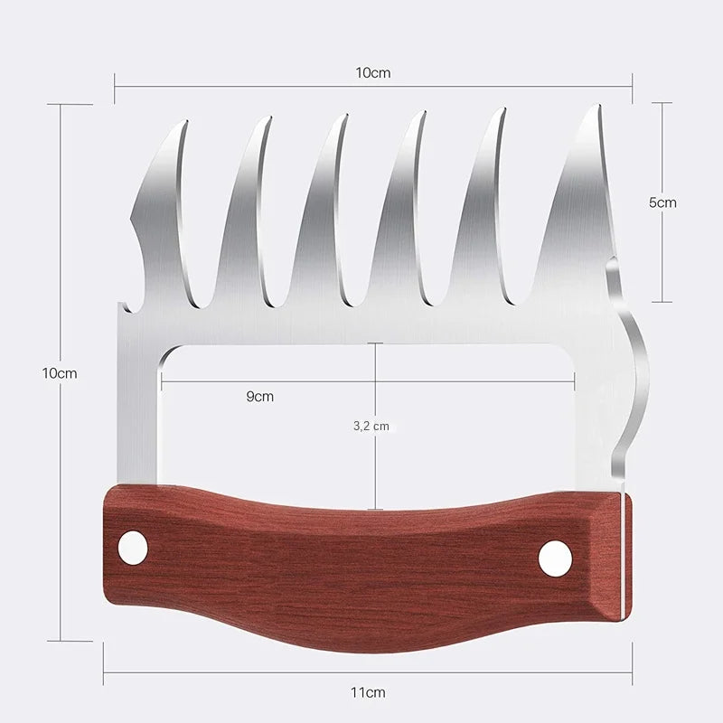 GrillMaster Pro Fleischkrallen | Edelstahl | Ergonomischer Holzgriff