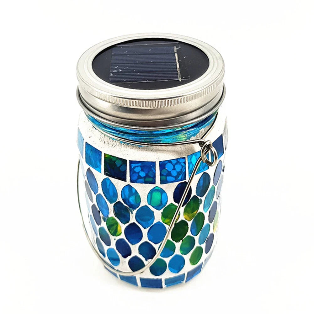 GlorioLume SolarGlow | Mosaik LED Laterne | Solarbetrieben | Dekorativ