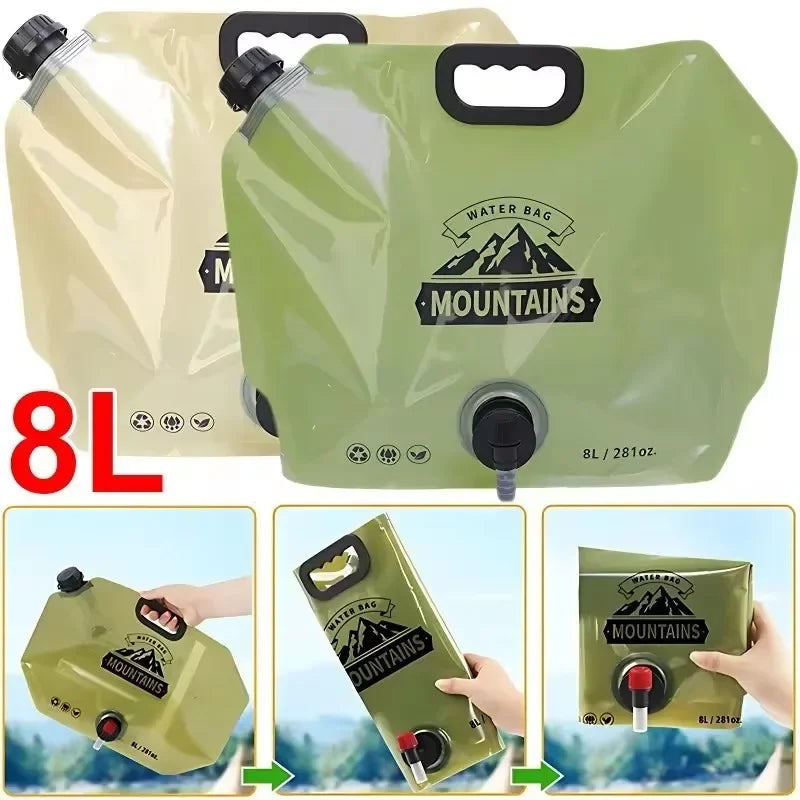 HydroPackx Wassertragetasche | Faltbar, Kompakt & Mit Ausgießer | Ideal für Outdoor-Aktivitäten