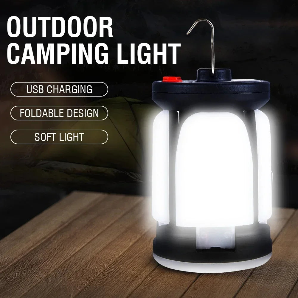 SOLARIGHT Solar Campinglampe | 6 Leuchtmodi | Powerbank Funktion | USB & Solar-Ladung
