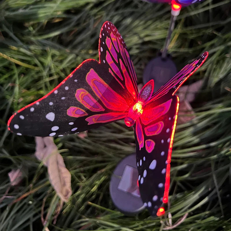 ButterflyGlow Solarlichter | Farbige LEDs | Schmetterlingsdesign für Garten & Deko