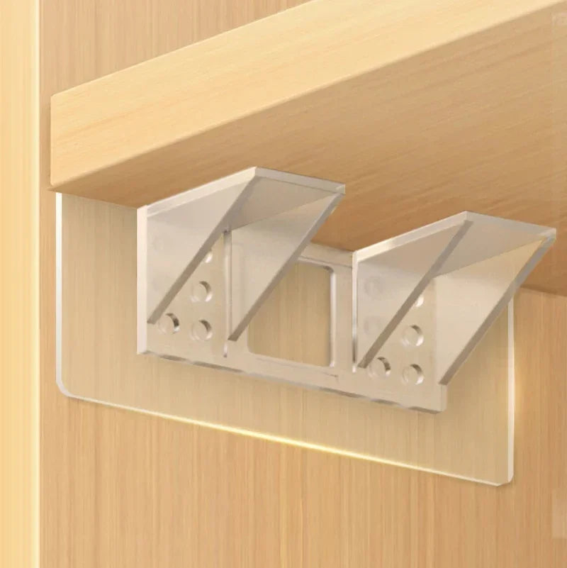 OrdiFlex Halter | Transparent & Werkzeugfrei | Ordnung für Schrank & Regal | Ohne Bohren