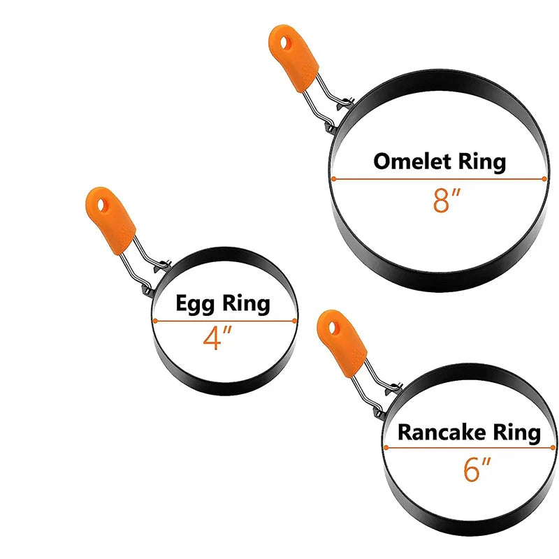 Formelio | Ei- & Pancakeform | Silikon, Edelstahlgriff, Antihaft | Frühstück & Grill