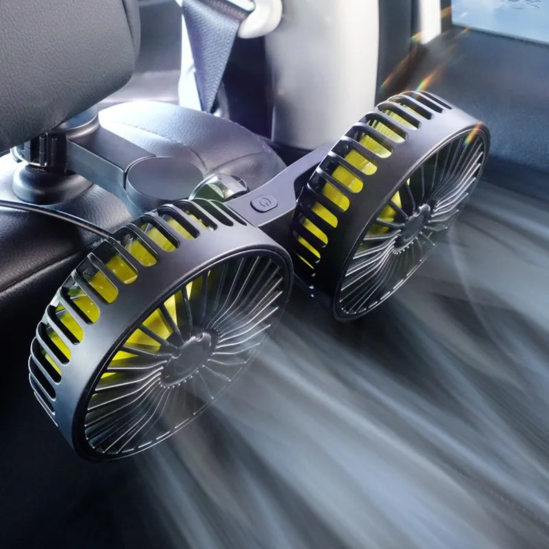 Breezova FlexFan | 2-in-1 Auto-Ventilator | Flexibel & Leise | Ideal Für Rücksitze & Sommerfahrten