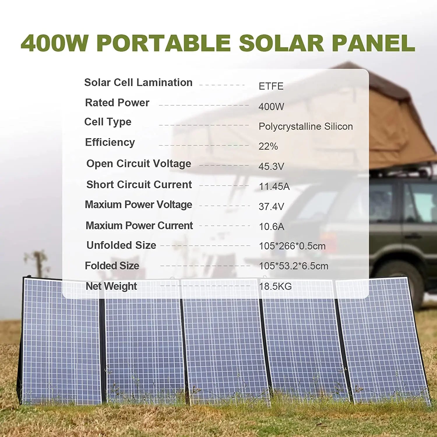 SolarisFlex Pro | Faltbares Solarpanel | Hohe Effizienz | Wetterfest | Für Camping, Garten & Notstrom