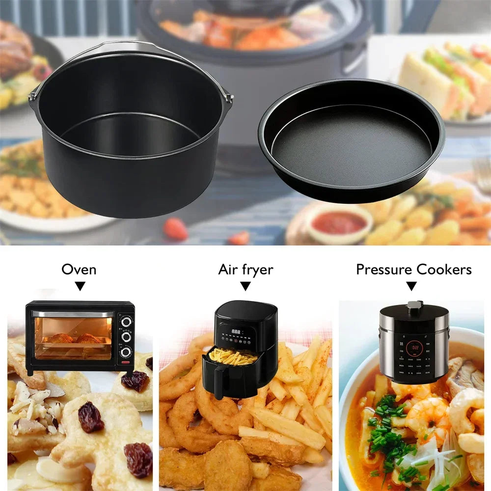 BakeMaster | Runde Backform | Antihaft | Mit Griffen für Ofen & Airfryer