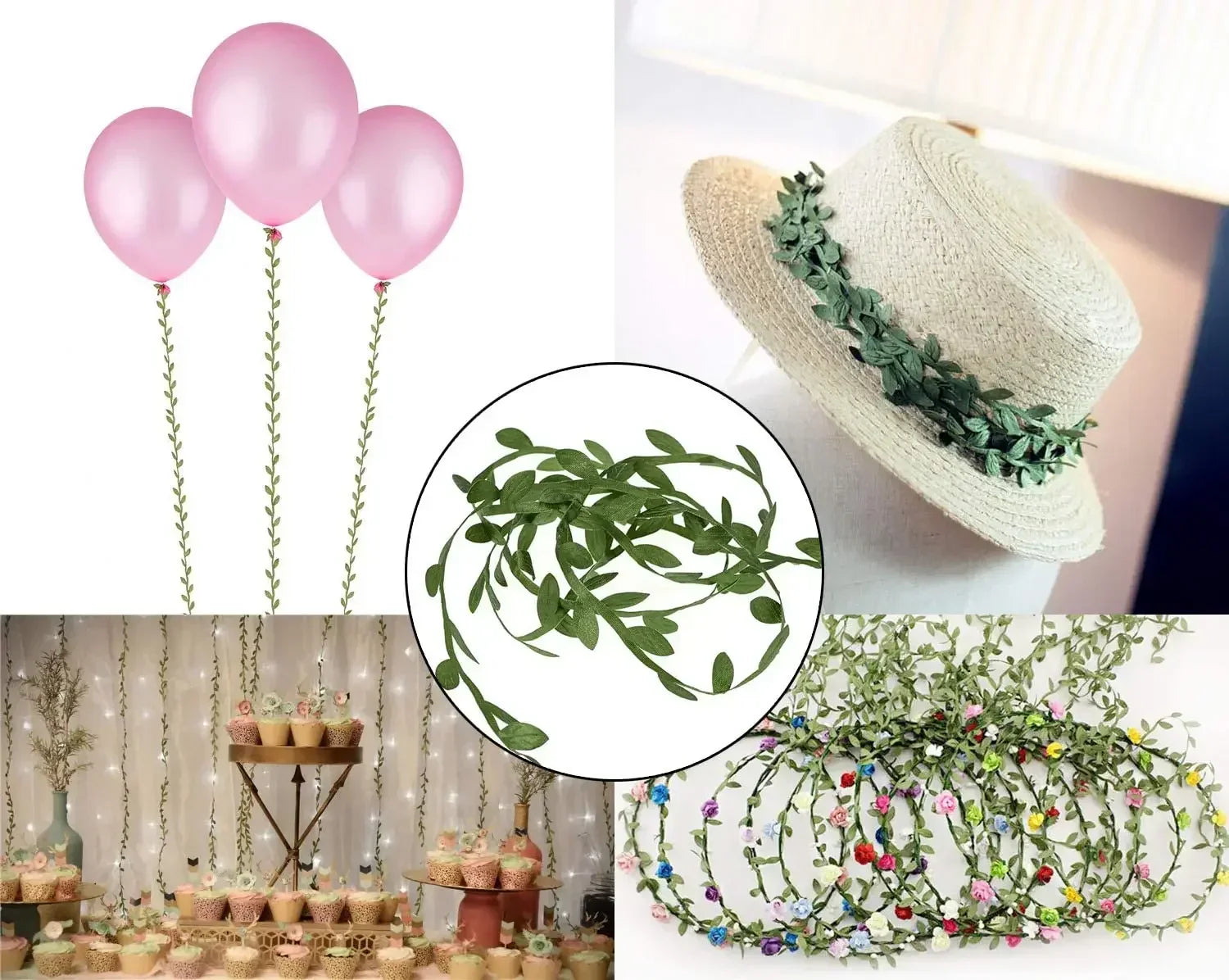 Verdalisa Blattband | 10m Deko-Girlande | Naturgetreu & Vielseitig | Für DIY & Hochzeit