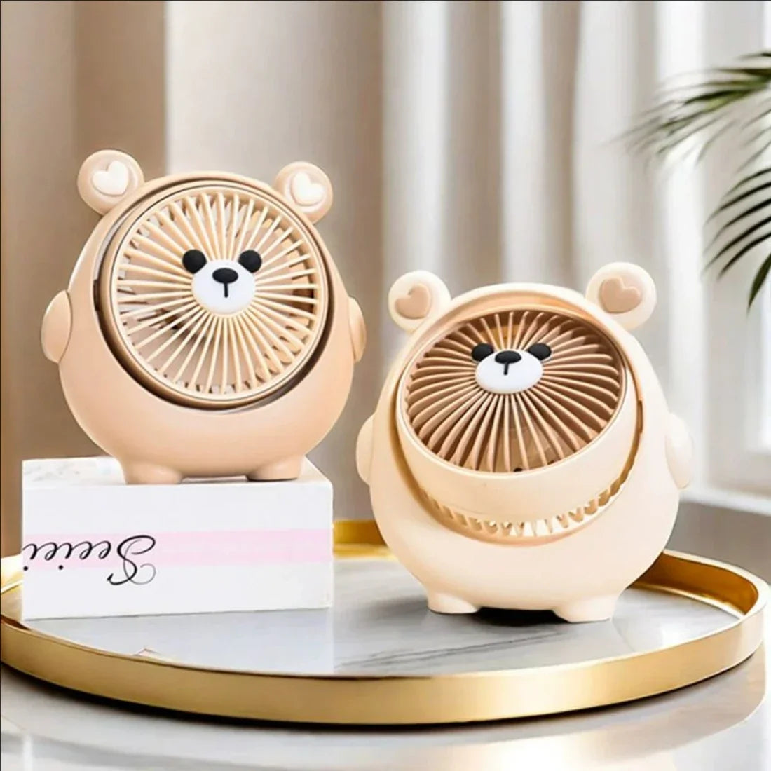 ChillPaws | Mini USB Ventilator | 3 Windmodi | Niedliches Design | USB Wiederaufladbar