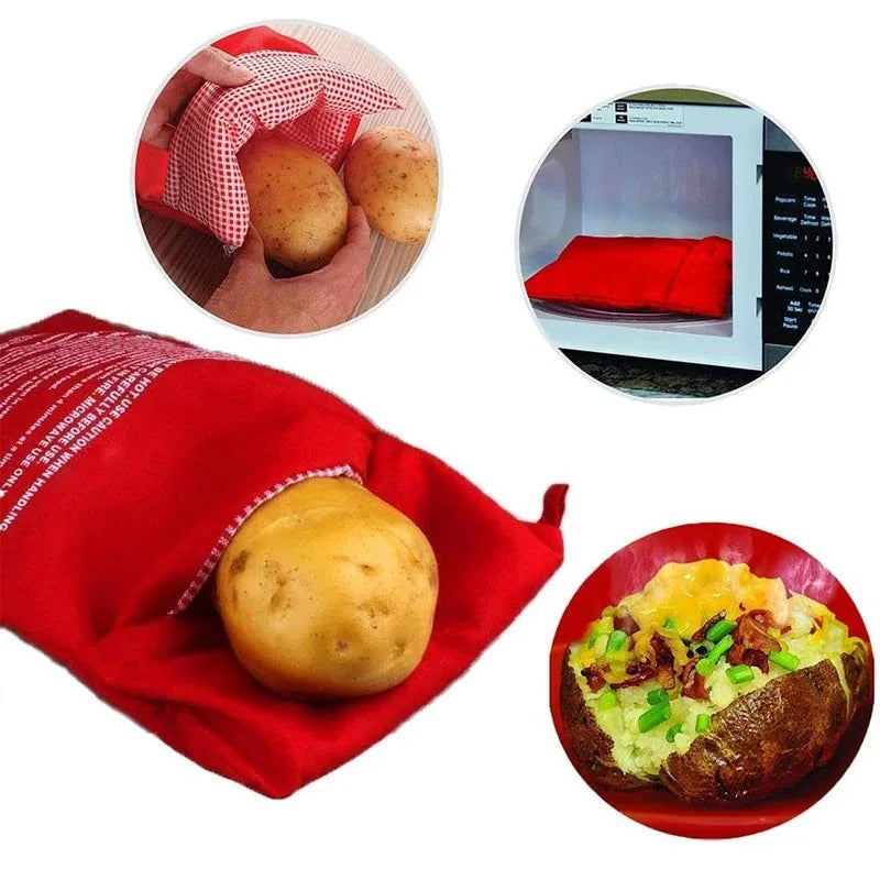TastyQuick Microwave Potato Bag | Perfekte Ofenkartoffeln | Schnell & Wiederverwendbar | Hitzebeständig