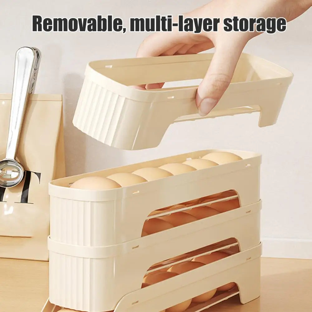 EggMate | Selbstrollende Eierbox | Platzsparend & Praktisch | Flexibles Design