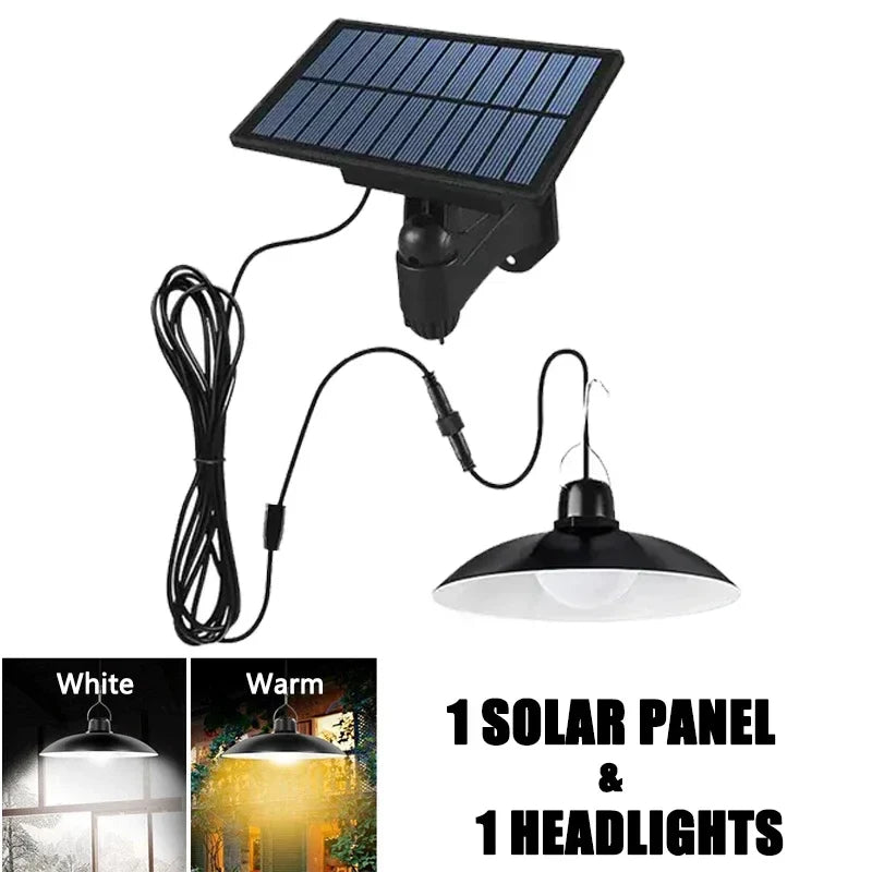 Solivara Solar-Kronleuchter | Mit Sensor & Fernbedienung | IP65 | Warm-/Kaltweiß | 10h Laufzeit