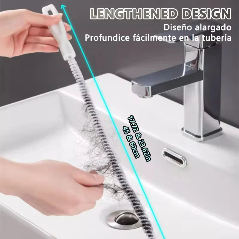 Drainova Rohrreiniger-Bürste | Flexibel & Wiederverwendbar | Für Bad & Küche | 45–65 cm