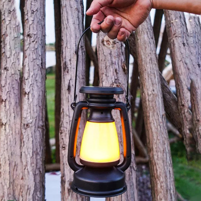 LumiEra Vintage LED Laterne | Tragbar & Wiederaufladbar
