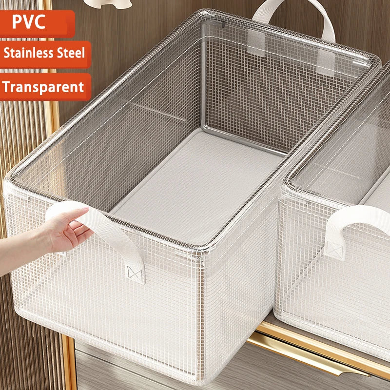 ClearBoxx Aufbewahrungsbox | Transparent & Robustes Design | Faltbar & Platzsparend