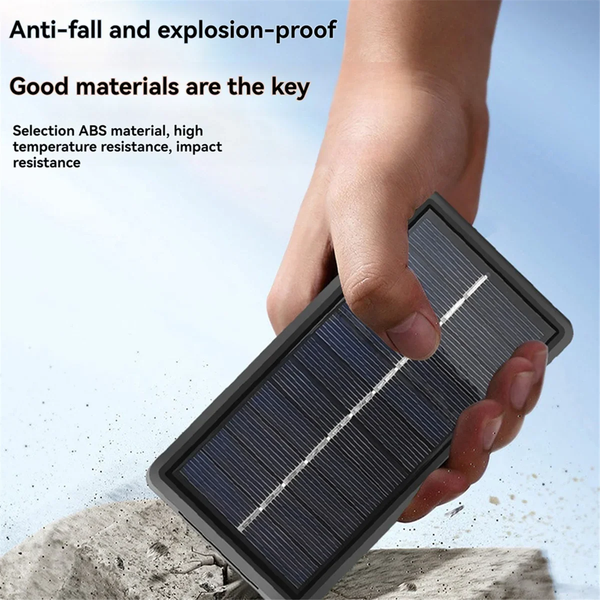 PowerSun | Solar Akku-Ladegerät | 3-in-1 | Solarbetrieb