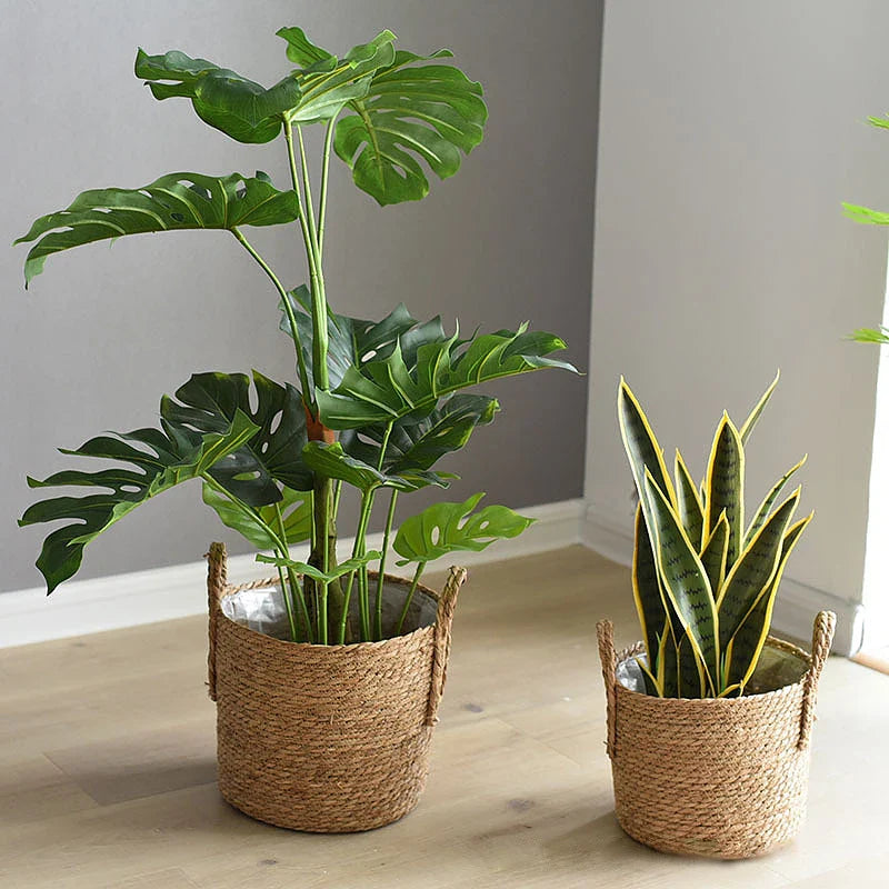 Fibrano Blumentopf Geflochten | Aus Naturfasern | Boho & Landhausstil | 2 Größen