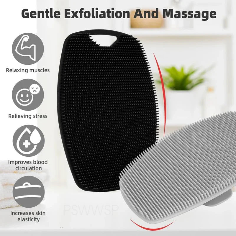 GlowWave Silikon Duschbürste | Sanftes Peeling & Massage | Für Gesicht & Körper | Hygienisch & Langlebig