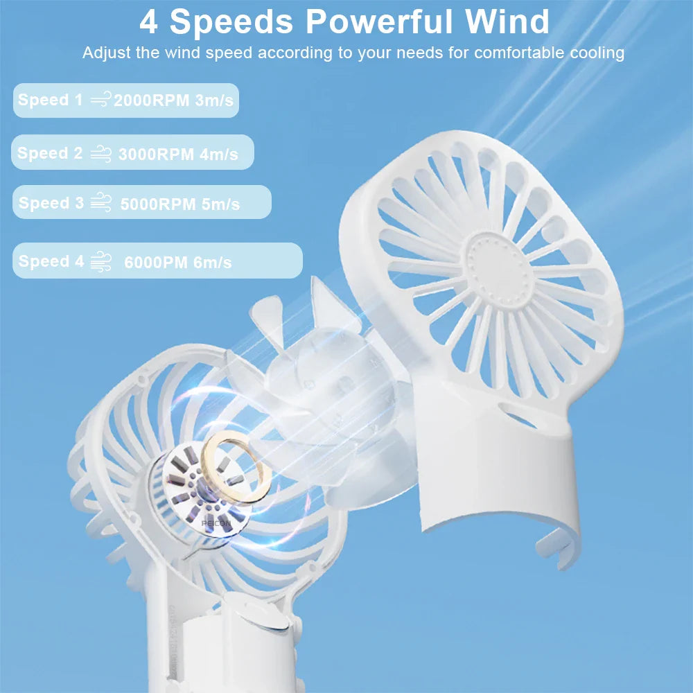 Mistify Mini Ventilator | Mit Nano-Sprühnebel | 4 Stufen | USB-ladefähig & Kompakt
