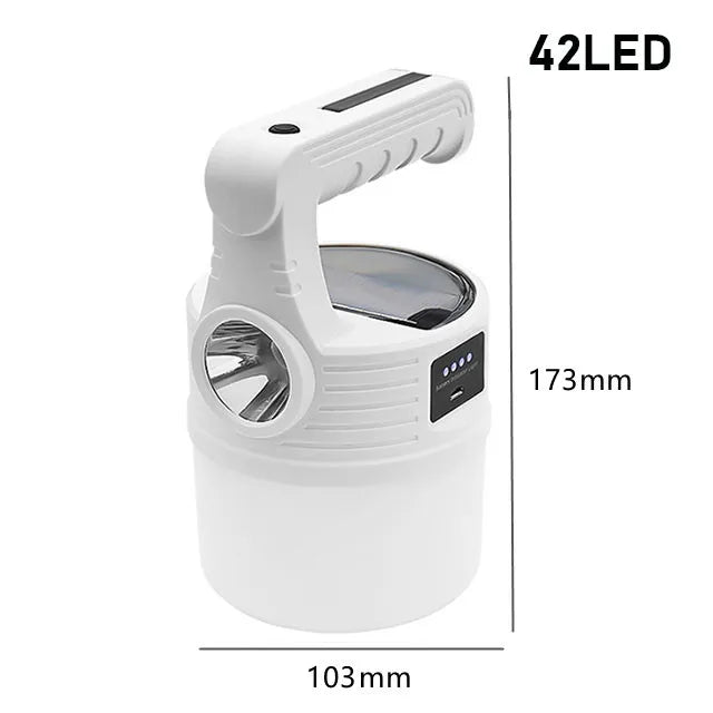 LumaCamp Solar | Multifunktionale Campinglampe | Wiederaufladbar mit USB & Solar | Tragbar und Kompakt